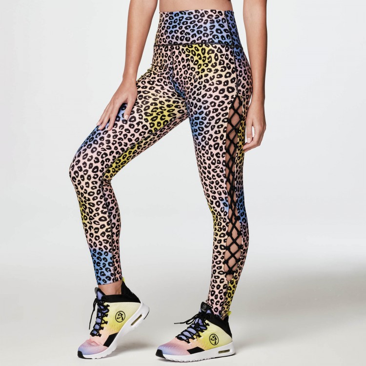 Roller Glam High Waisted Laced Up Ankle Leggings