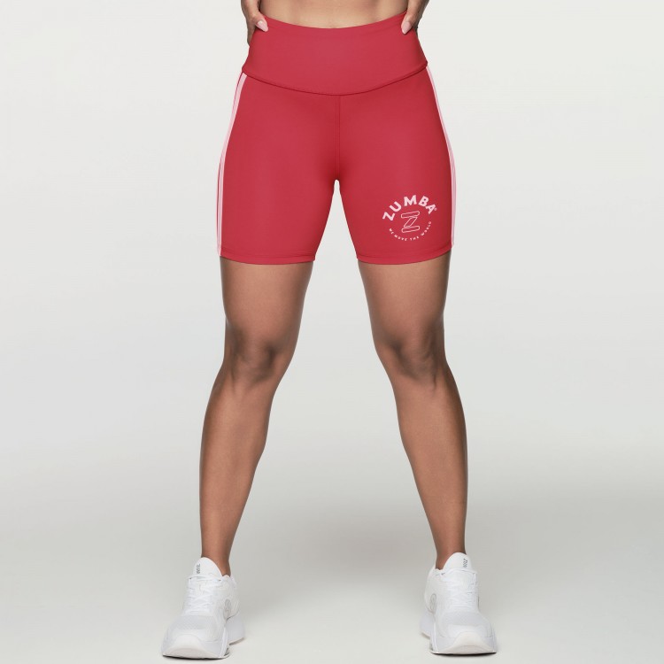 Retro Zumba High Waisted Biker Shorts