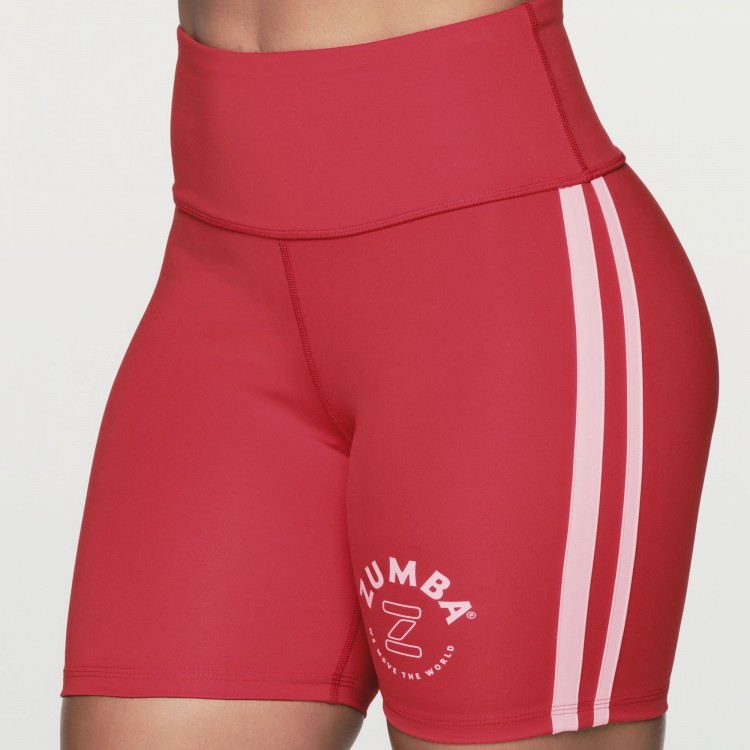 Retro Zumba High Waisted Biker Shorts