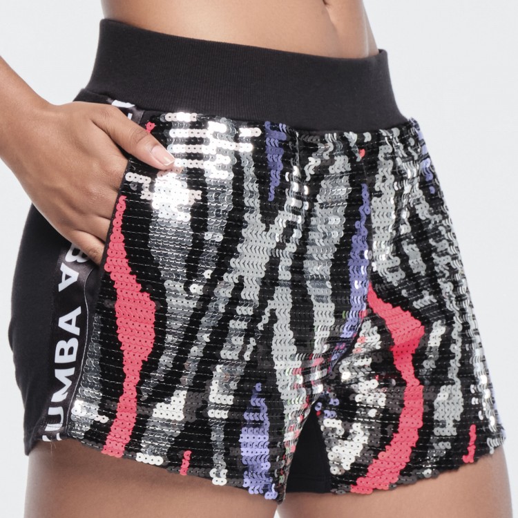 Funscape Sequin Boxing Short With Side Trim