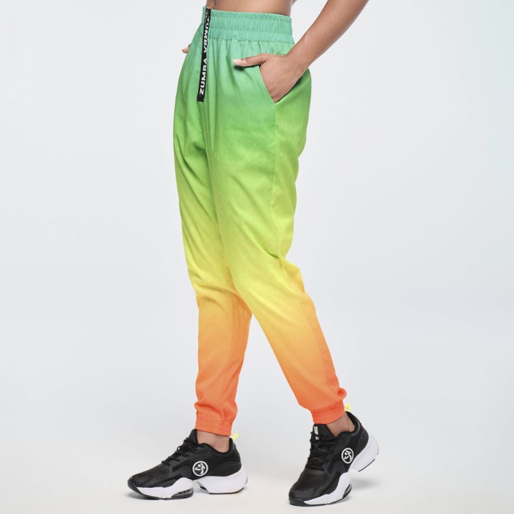 Funscape High Waisted Zip Front Track Pants