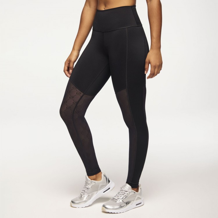 Zumba Runway High Waisted Ankle Leggings With Mesh Inserts
