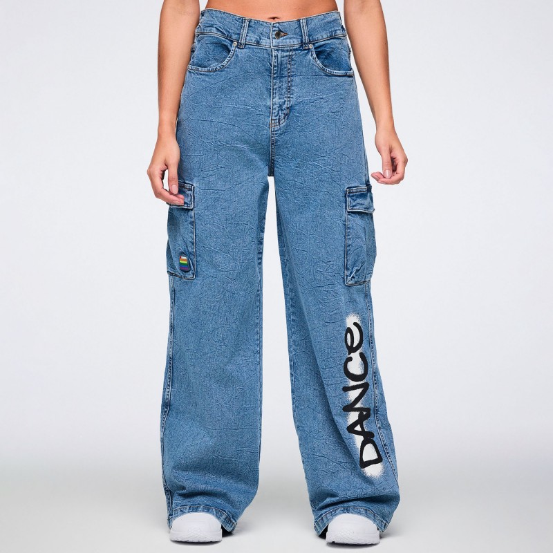 Pride Baggy Denim Cargo Pants