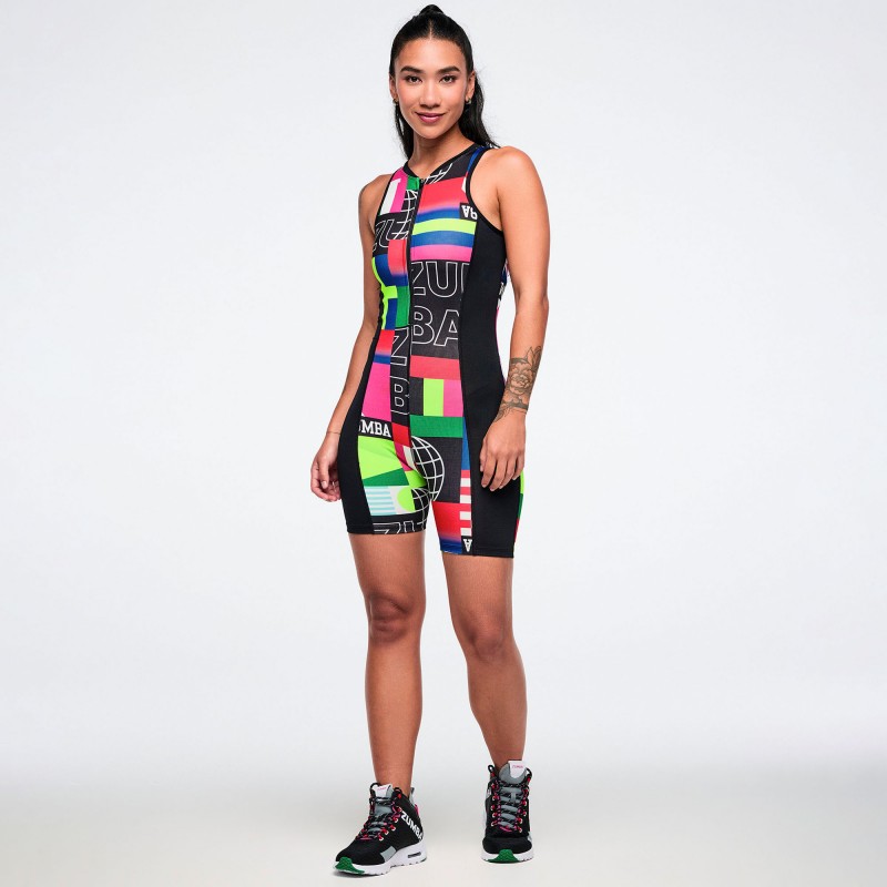 Worldwide Racerback Half Zip Bodysuit