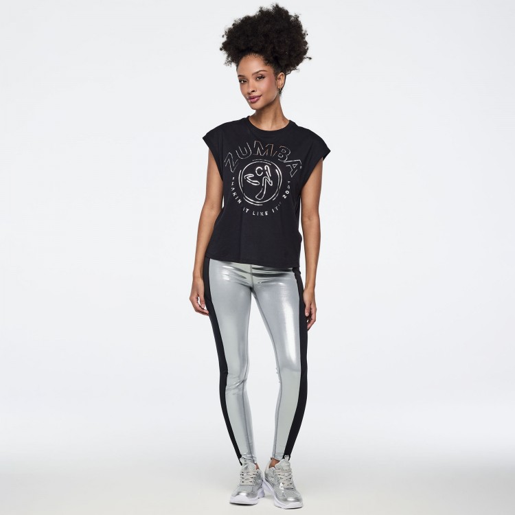 Zumba 25 High Waisted Ankle Leggings With Inserts