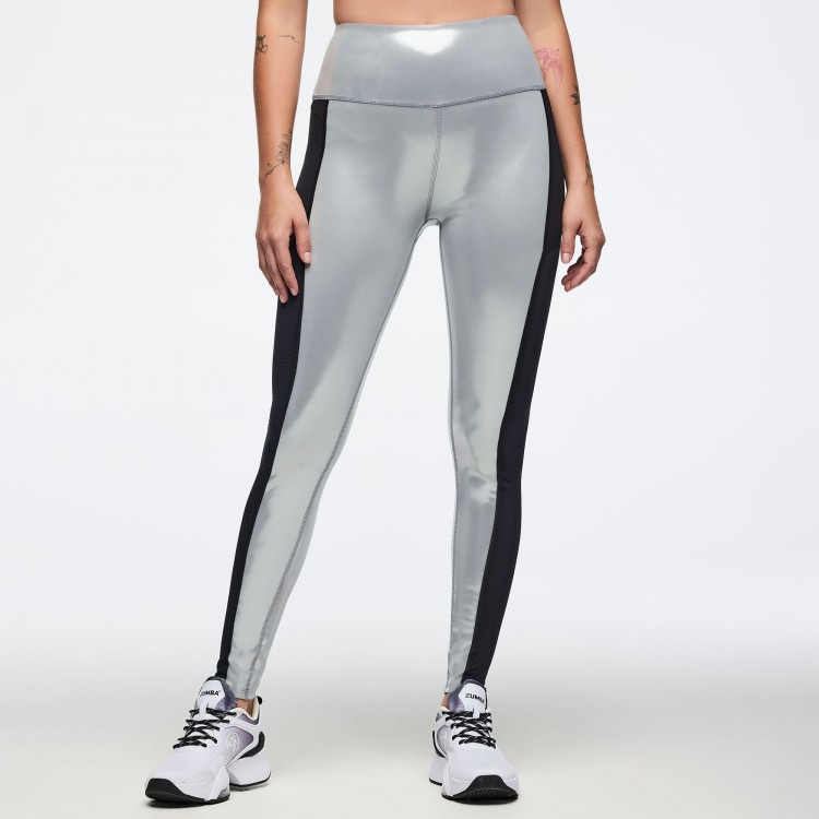 Zumba 25 High Waisted Ankle Leggings With Inserts