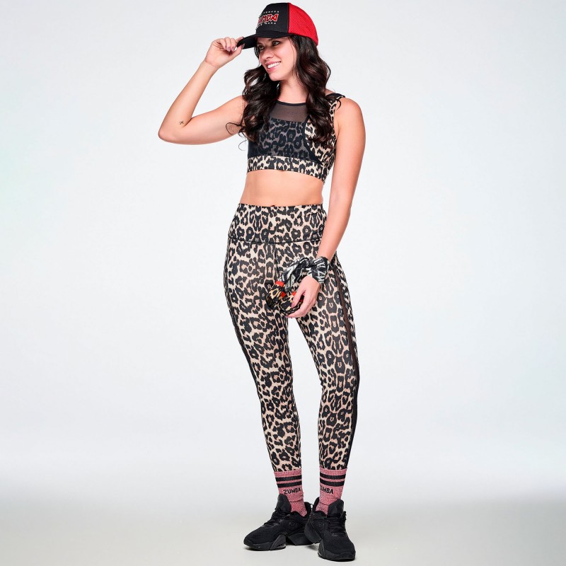 Rock and Roll Z-Lift High Waisted Ankle Leggings With Mesh