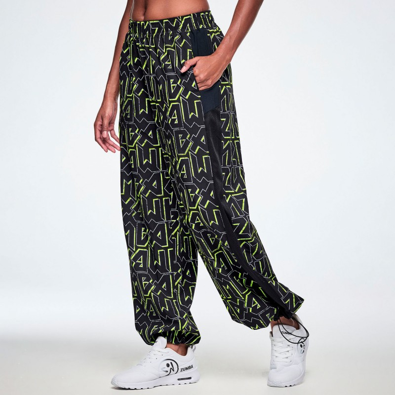 Rock and Roll High Waisted Wide Leg Track Pants
