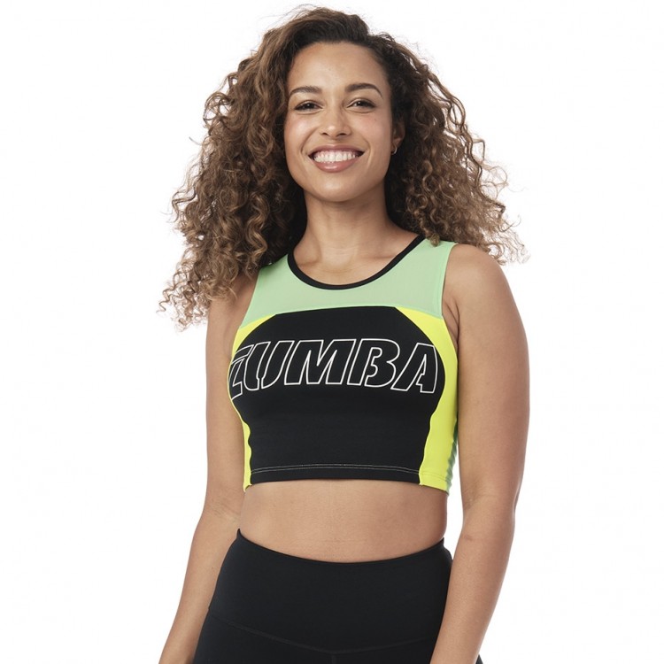 Zumba Mesh Crop Tank