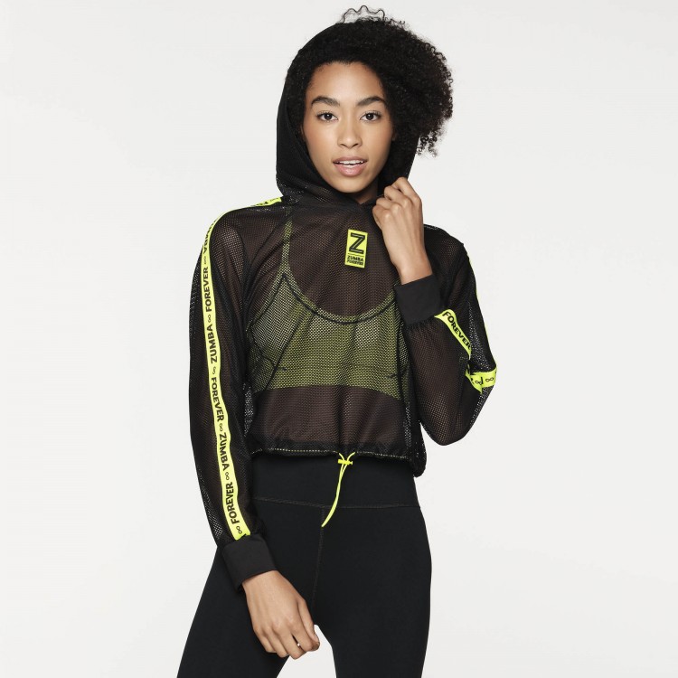 Zumba Forever Mesh Crop Hoodie