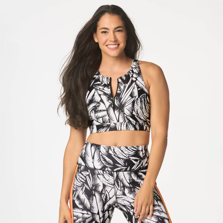 Zumba Tropics Zip Front Bra