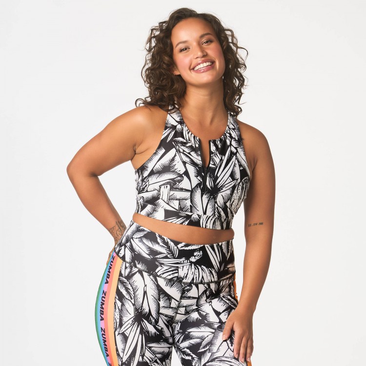 Zumba Tropics Zip Front Bra