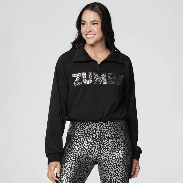 Glow With The Flow Half Zip Crop Pullover