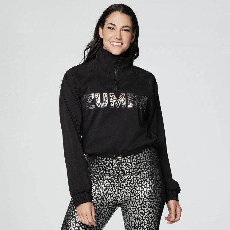 Glow With The Flow Half Zip Crop Pullover