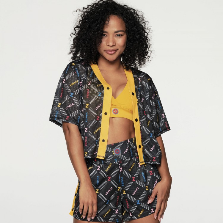 Sport Mode Crop Mesh Baseball Top