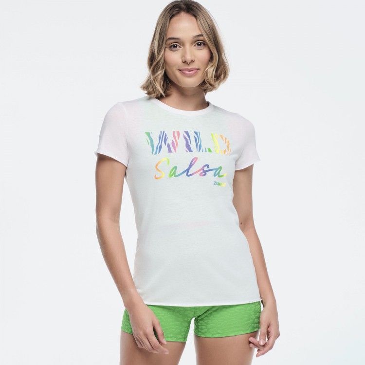 Funscape Crew Neck Tee With Back Slashes