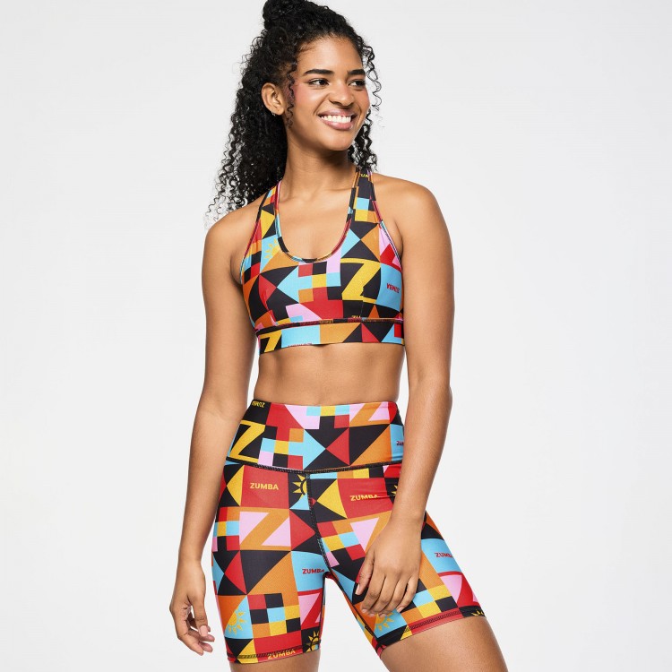Zumba Rays Square Neck Bra