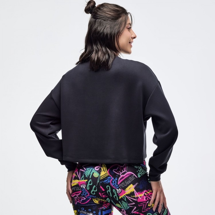 Sizzlin Long Sleeve Oversized Crop Top