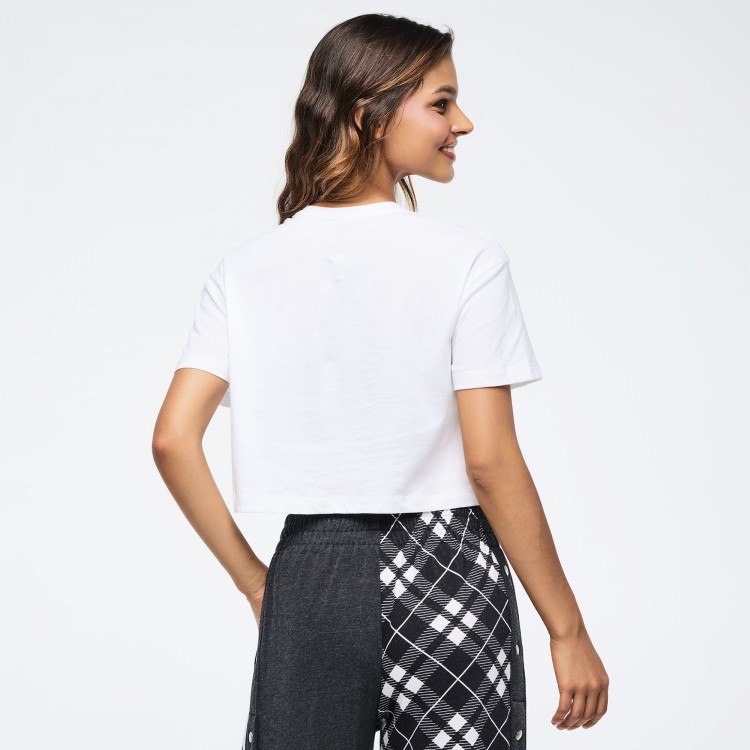 Eastern Flavor Crew Neck Crop Top