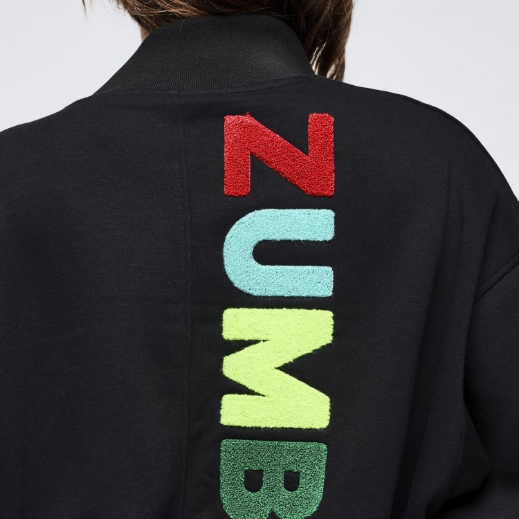 Latin Movement Drop Shoulder Zip-Up Jacket