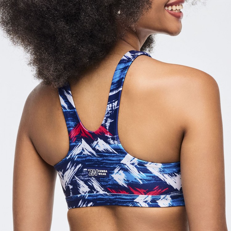 Apres Zumba Racerback Bra With Encased Elastic