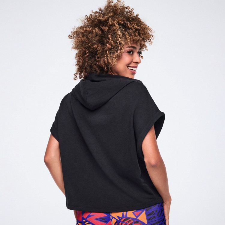 Wildbeat Short Sleeve Crop Pullover Hoodie