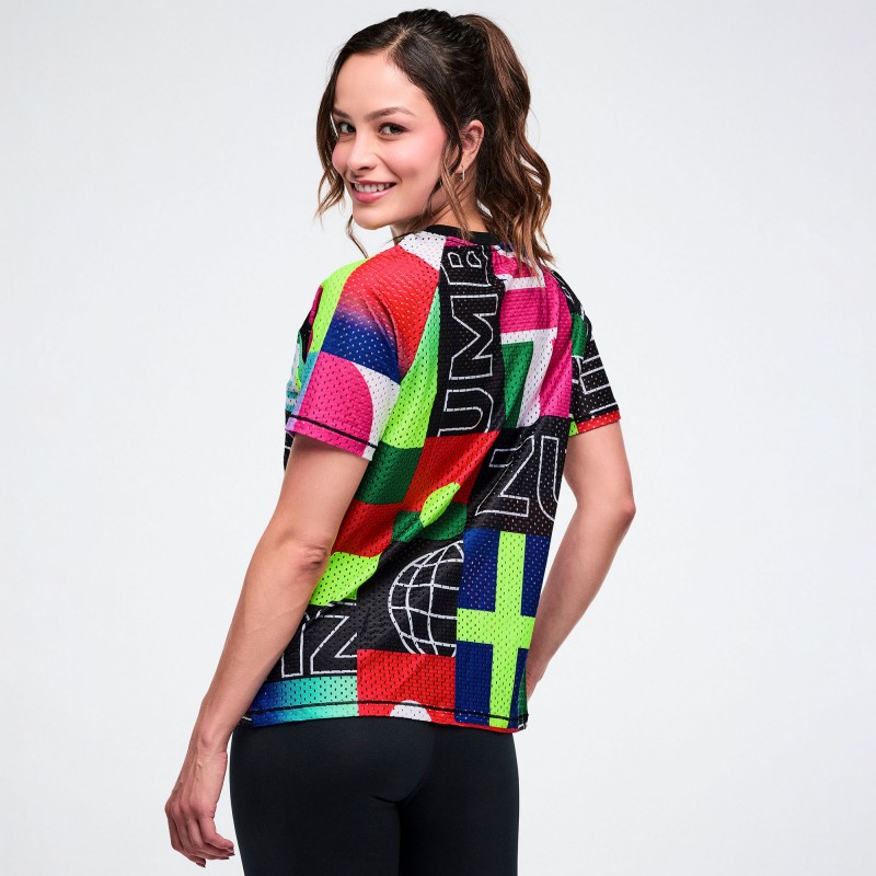 Worldwide Mesh Crew Neck Top