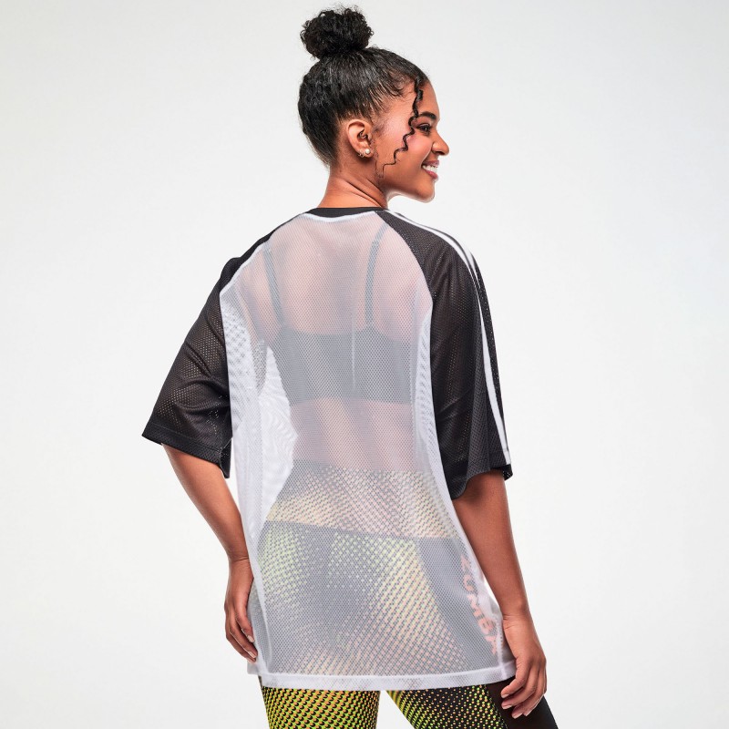Electric Feel Oversized Mesh Raglan Top - - OKTÓBER 5-től szállítható