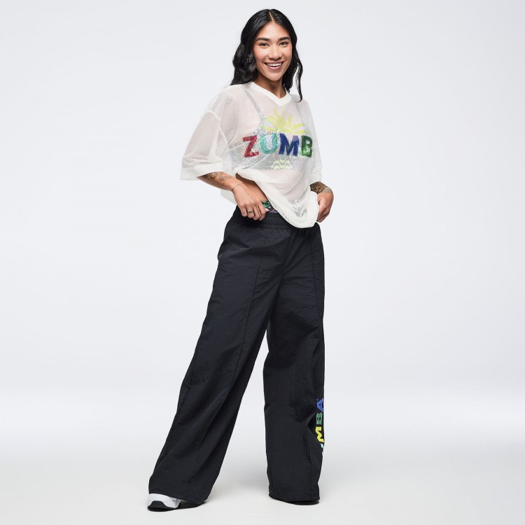 Latin Movement Oversized Mesh Top