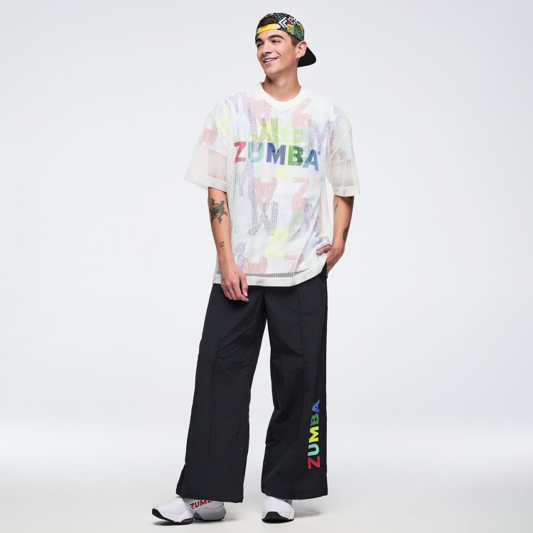 Latin Movement Oversized Mesh Top