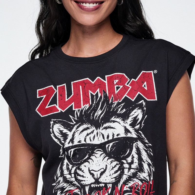 Rock and Roll Extended Shoulder Loose Tank 