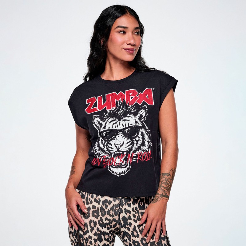 Rock and Roll Extended Shoulder Loose Tank 