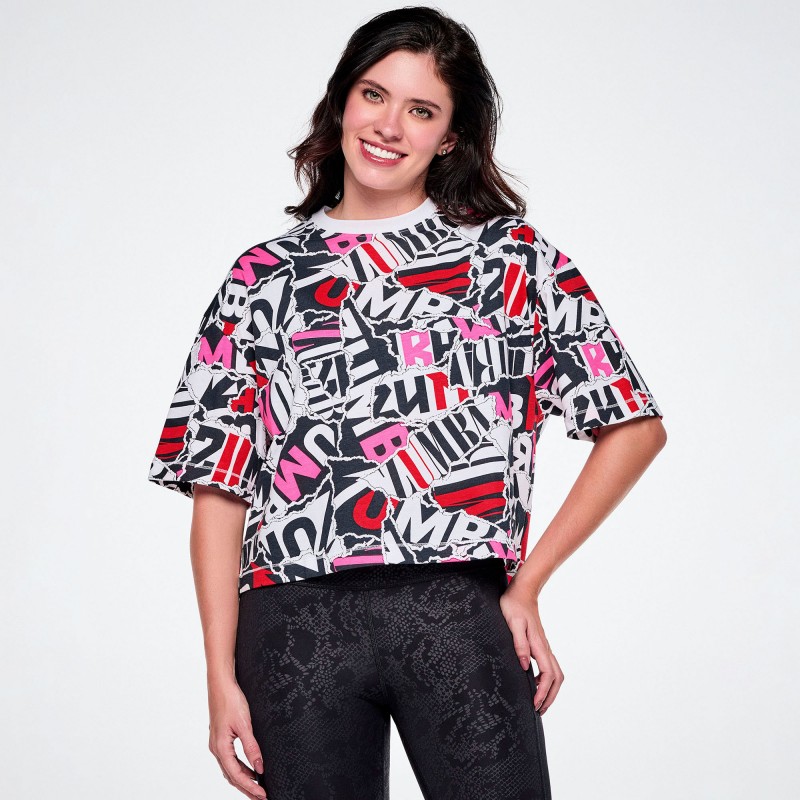 Rock and Roll Oversized Boxy Crop Top