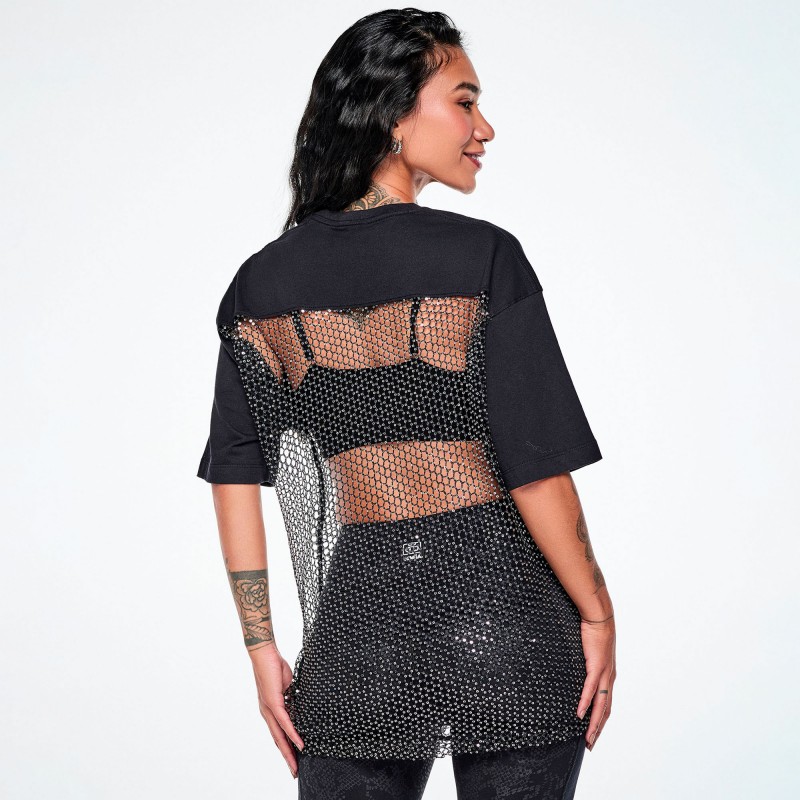 Rock and Roll Oversized Long Mesh Top (SZEPT.)