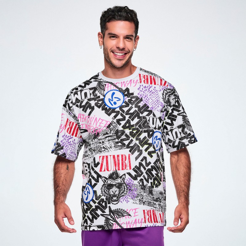 Rock and Roll Oversized Drop Shoulder Tee 