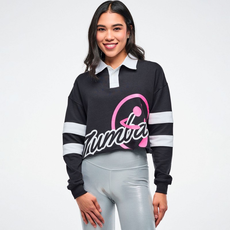 Dale-Z Long Sleeve Crop Polo
