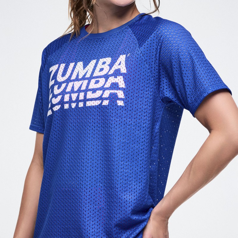 Color Spree Mesh Crew Neck Raglan Sleeve Top
