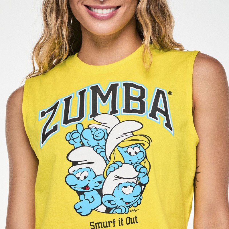 Zumba X The Smurfs Muscle Crop Tank
