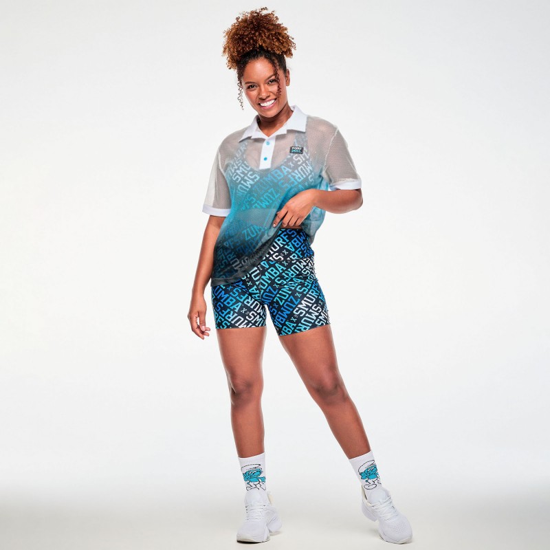 Zumba X The Smurfs Oversized Mesh Polo