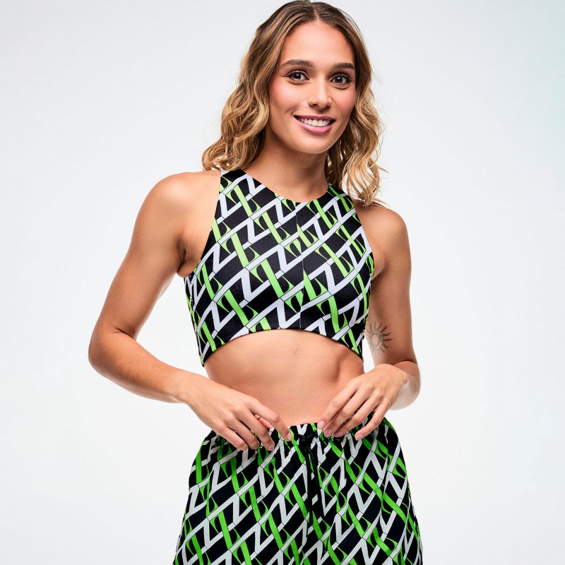 Dale-Z High Neck Crop Top
