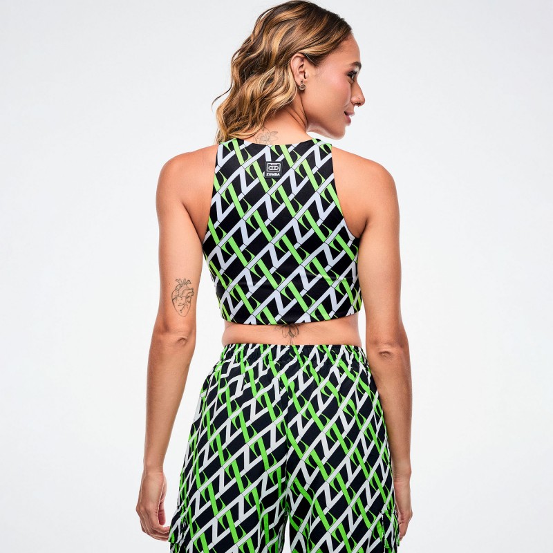 Dale-Z High Neck Crop Top
