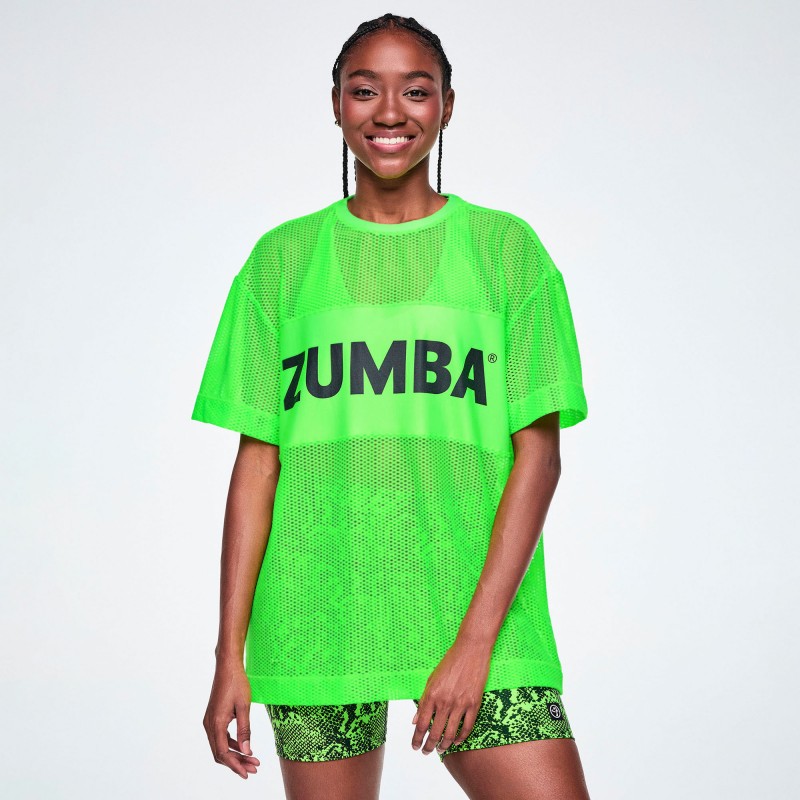 Ultrabright Mesh Boxy Top