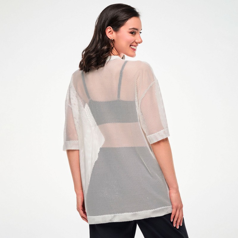 Zumba Basic Oversized Mesh V-Neck Top 