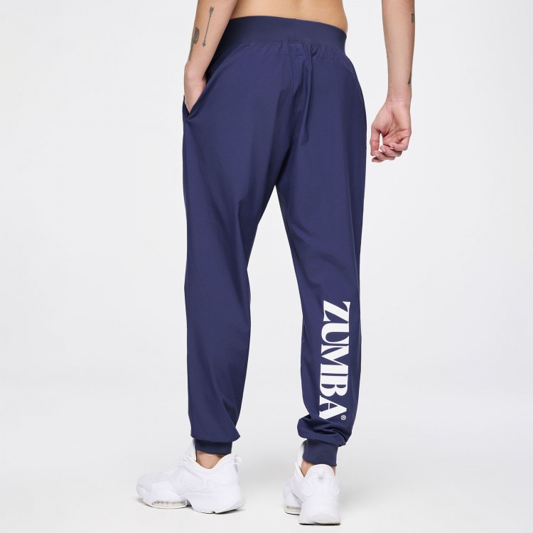 Zumba Out Loud Mens Stretch Woven Slim Ankle Joggers
