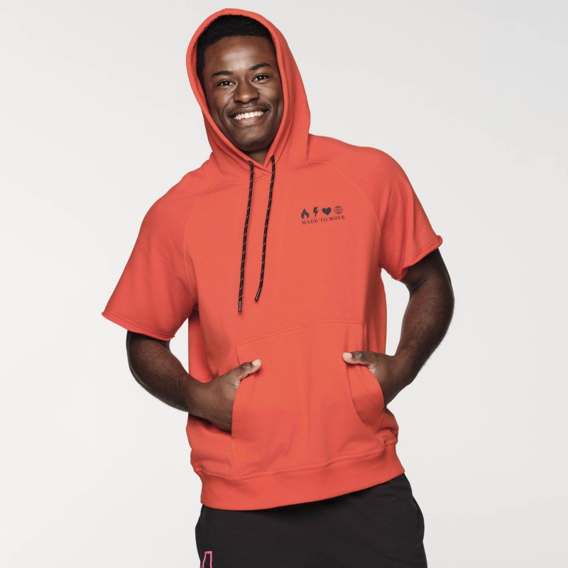 Zumba Move Mens Short Sleeve Hoodie