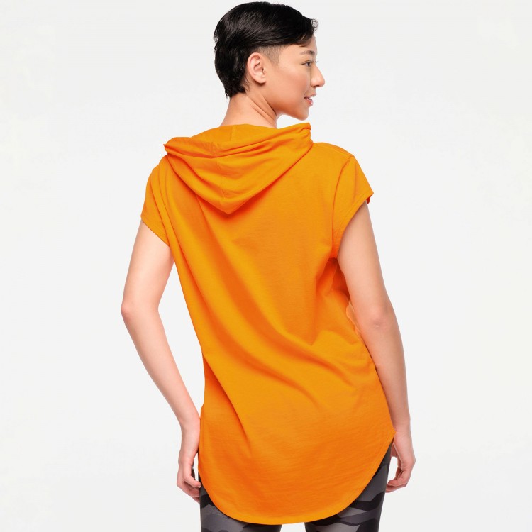 Zumba Explore Mens Cap Sleeve Hoodie Top