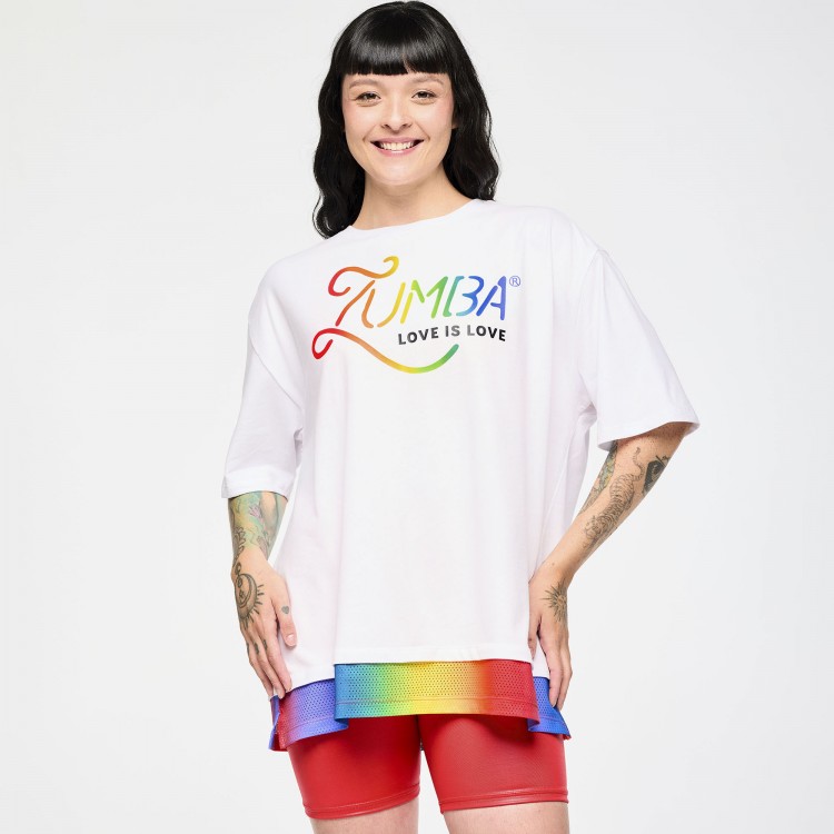 Zumba Mens Crew Neck Tee With Double Layered Hem