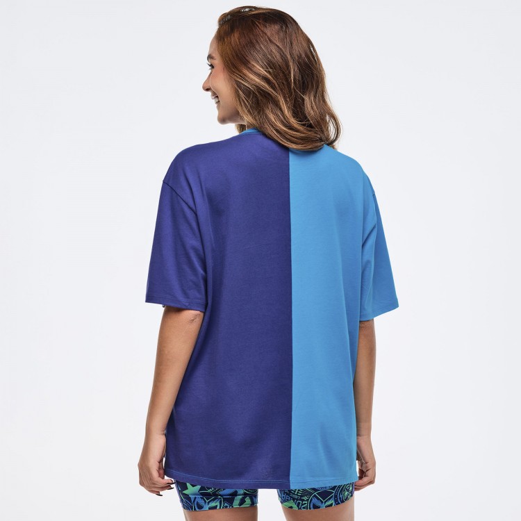 Zumba Libre Mens Oversized Two-Tone Crew Neck Tee