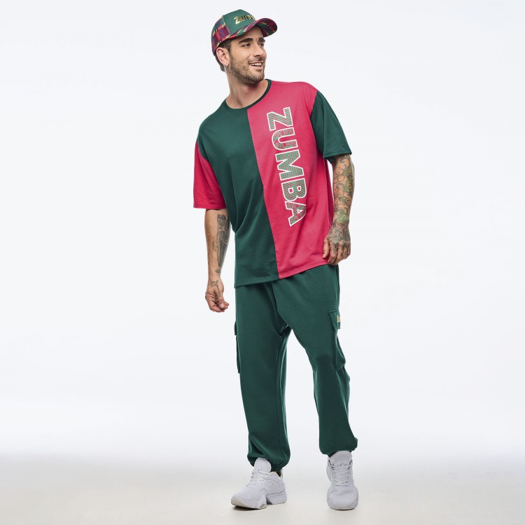 Zumba Holiday Mens Oversized Crew Neck Tee