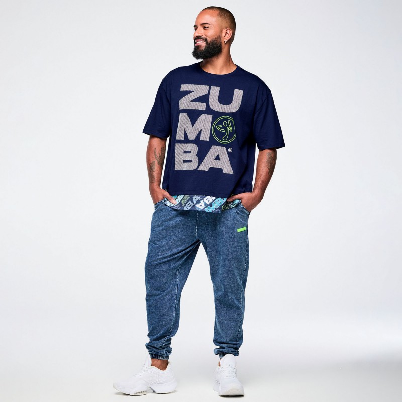 Jean Jamz Mens Double Layer Hem Tee